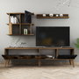 Hanah Home Mueble de TV Madrid - Nogal y Negro